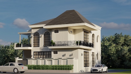 Classic villa with pitched roof